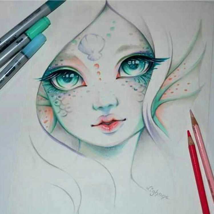 Арт акварельными карандашами