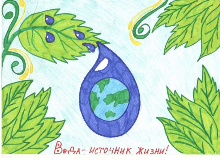 Вода источник жизни рисунки