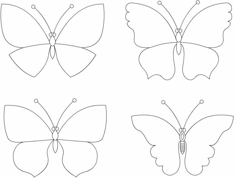 Трафареты бабочки