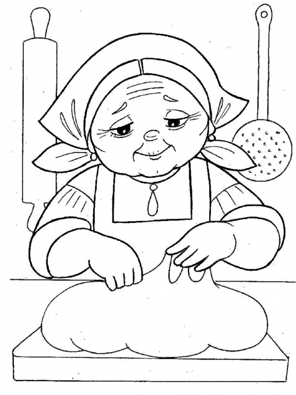 Раскраска "Колобок"