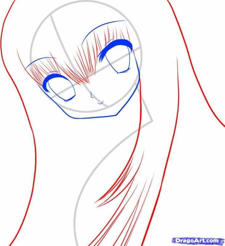 Пошаговое рисование аниме девушек