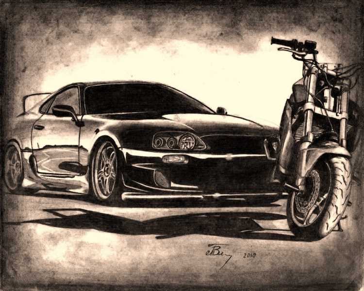 Тойота Супра вектор