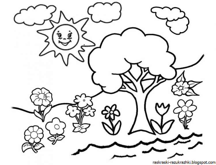 Раскраска природа