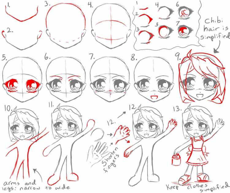 Схема рисования Чиби