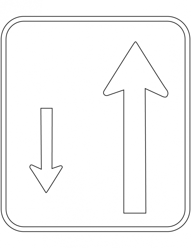 Раскраски дорожных знаков