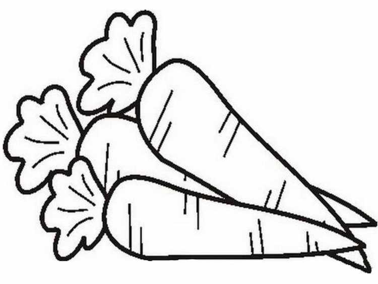 Раскраска для малышей фрукты и овощи