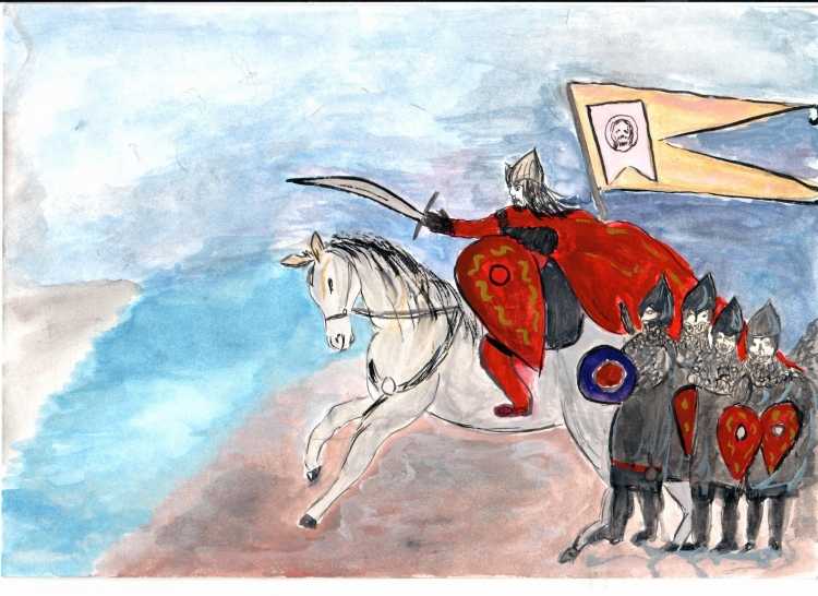 Александр Невский Куликовская битва рисунок