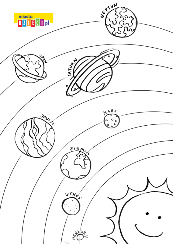 Раскраска планеты солнечной системы для детей 15 лет