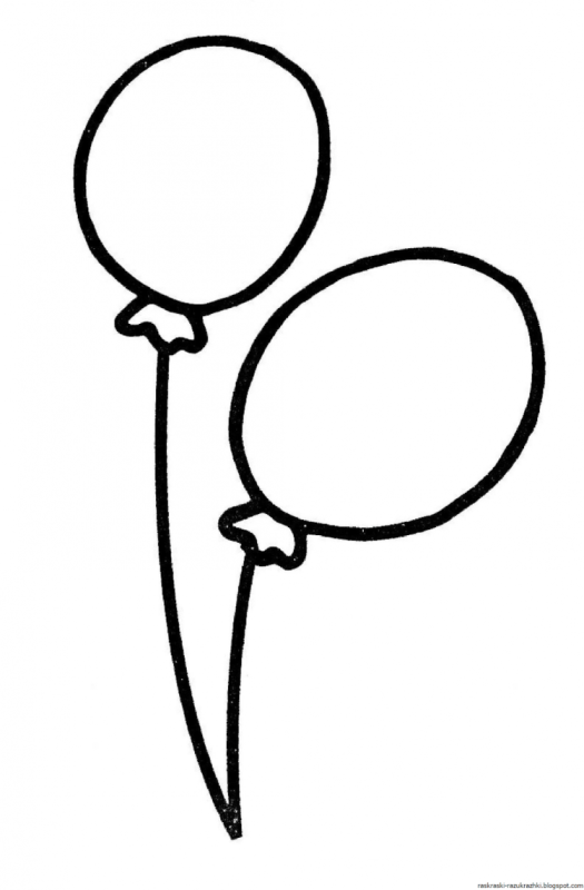 Воздушный шарик раскраска