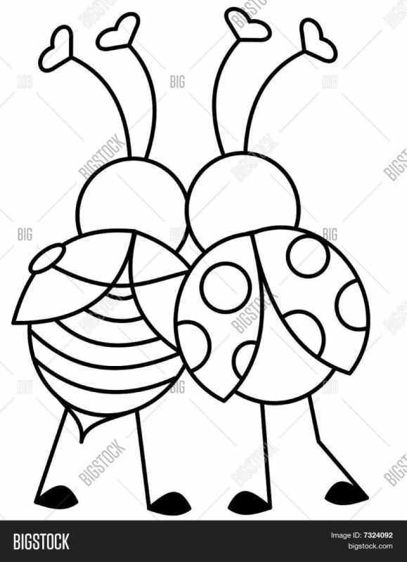 Божья коровка раскраска