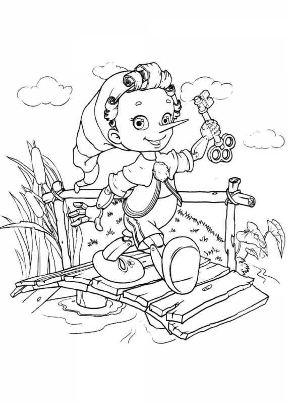 Раскраска. Пиноккио