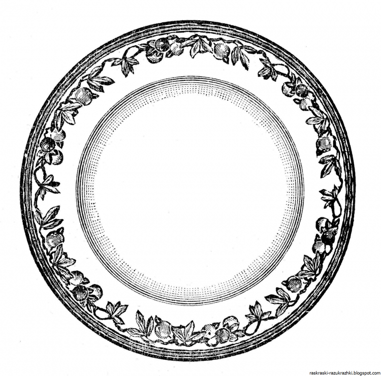 Тарелка раскраска