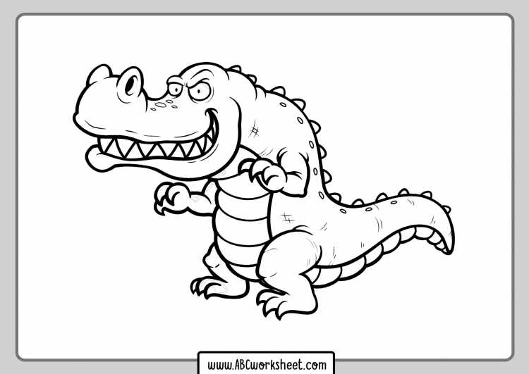 Крокодил раскраска для детей