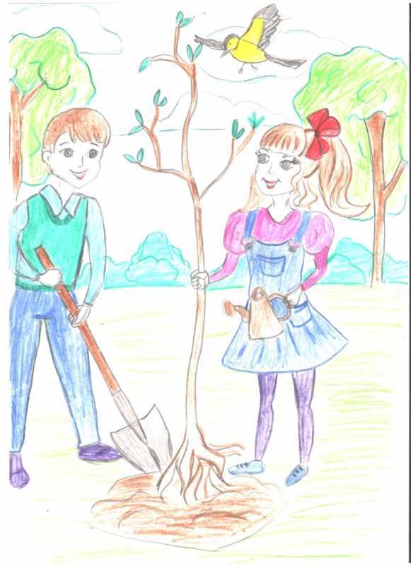 Рисунки поможем природе