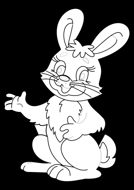 Пасхальный зайчик раскраска