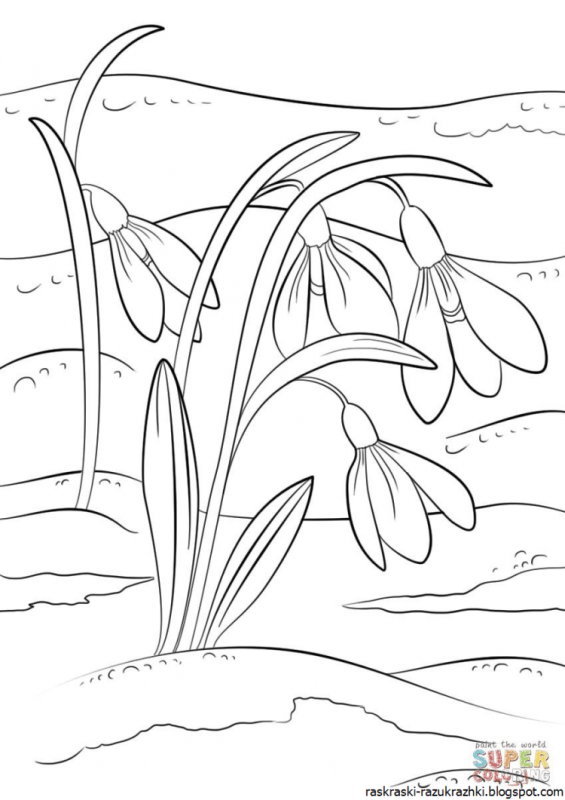 Раскраска Весна для детей