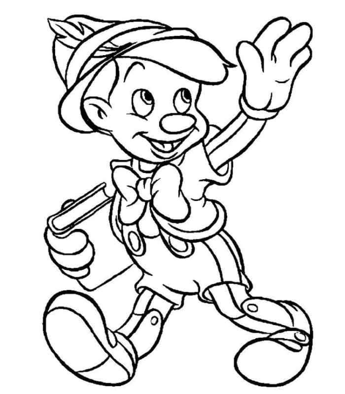 Пиноккио карандашом