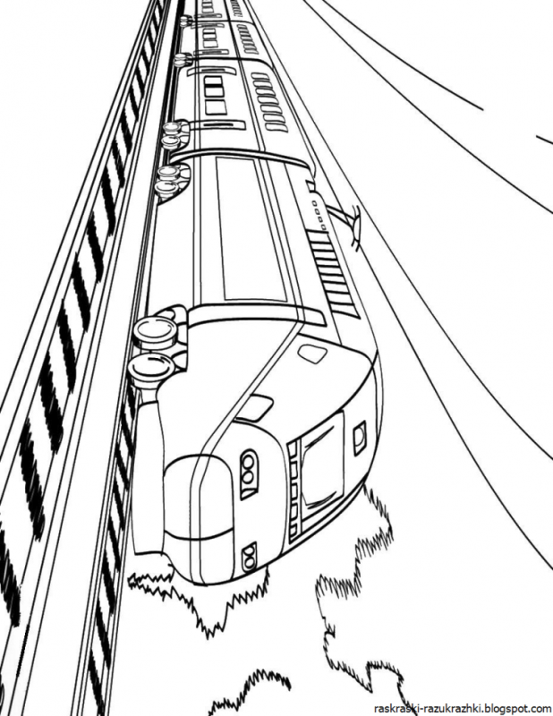 Поезд трафарет для детей