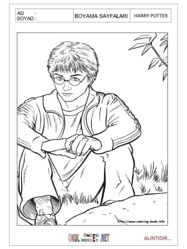 Гарри Поттер раскраска Гарри