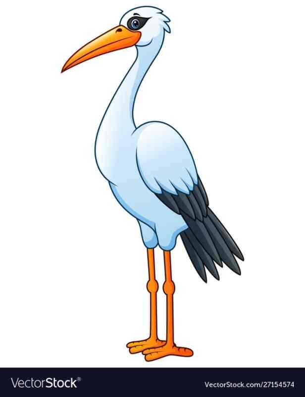 Белый Аист мультяшный