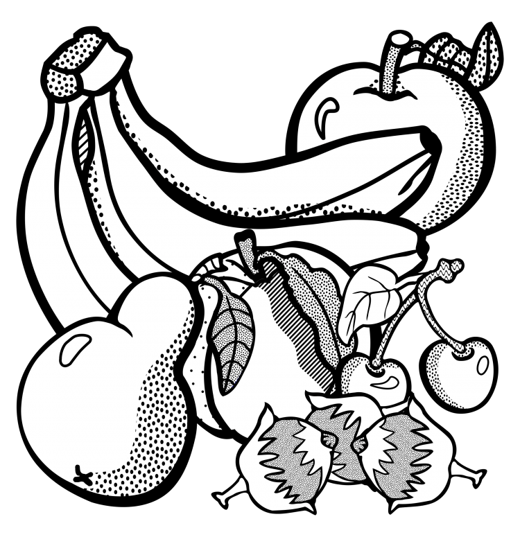 Клубника раскраска для детей