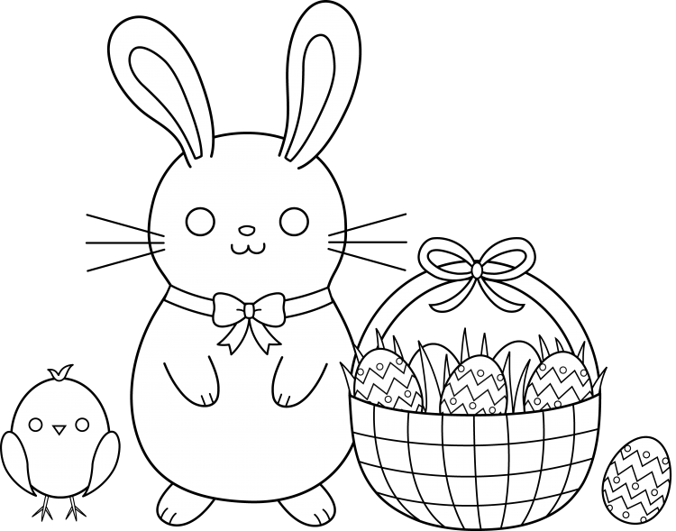 Раскраски пасхальные для детей
