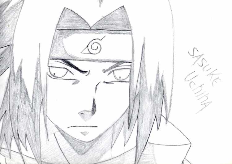 Саске срисовка легкая