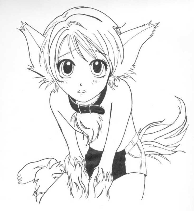 Раскраски аниме животные