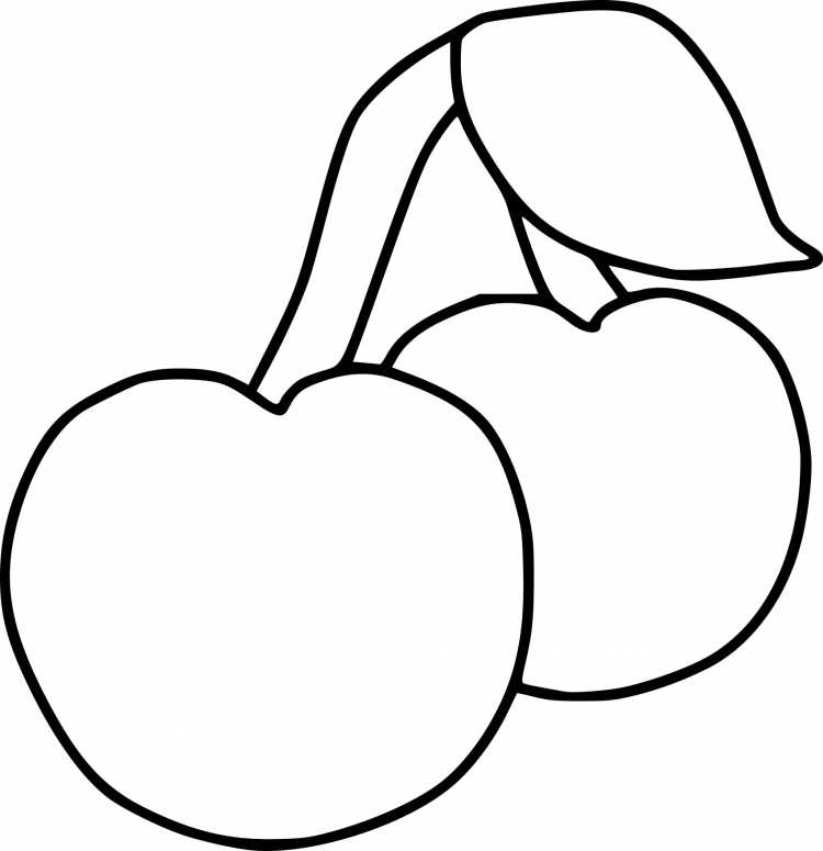 Трафарет яблока для раскрашивания