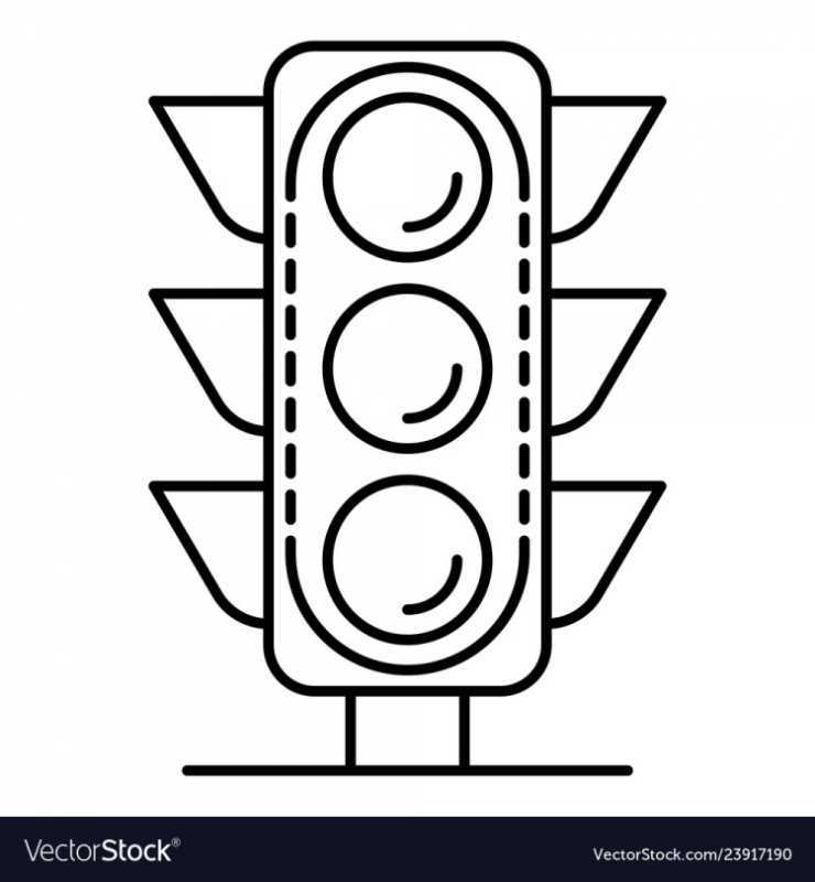 Человек светофор раскраска