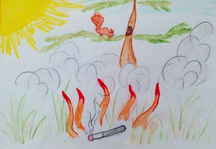 Рисунки против пожара для конкурса