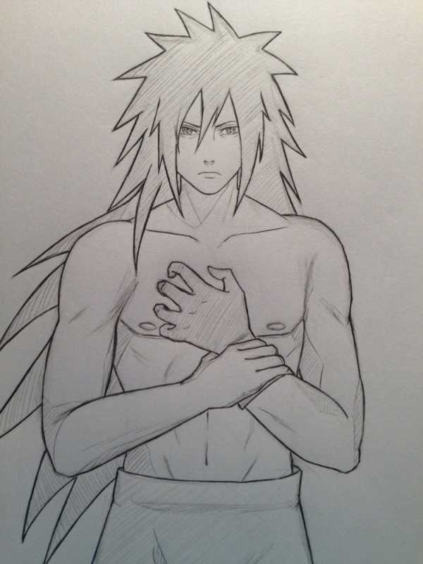 Мадара Учиха карандашом