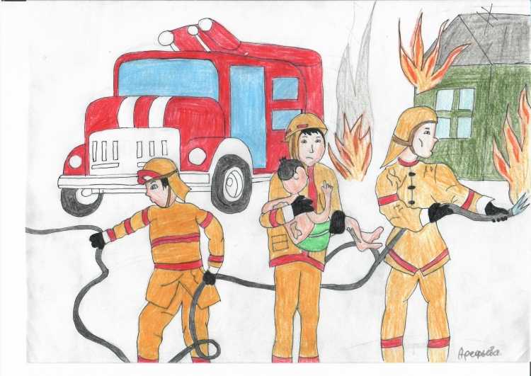 Рисунок на тему спасатели