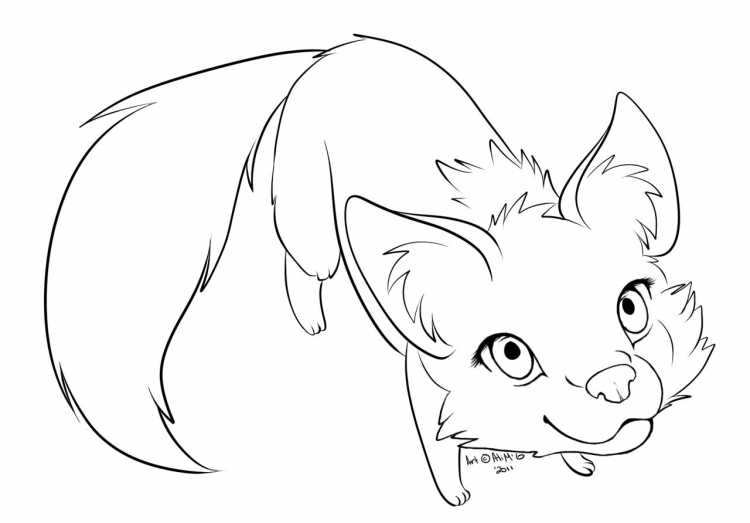 Лиса в лесу раскраска для детей