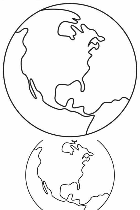 Планета земля контур