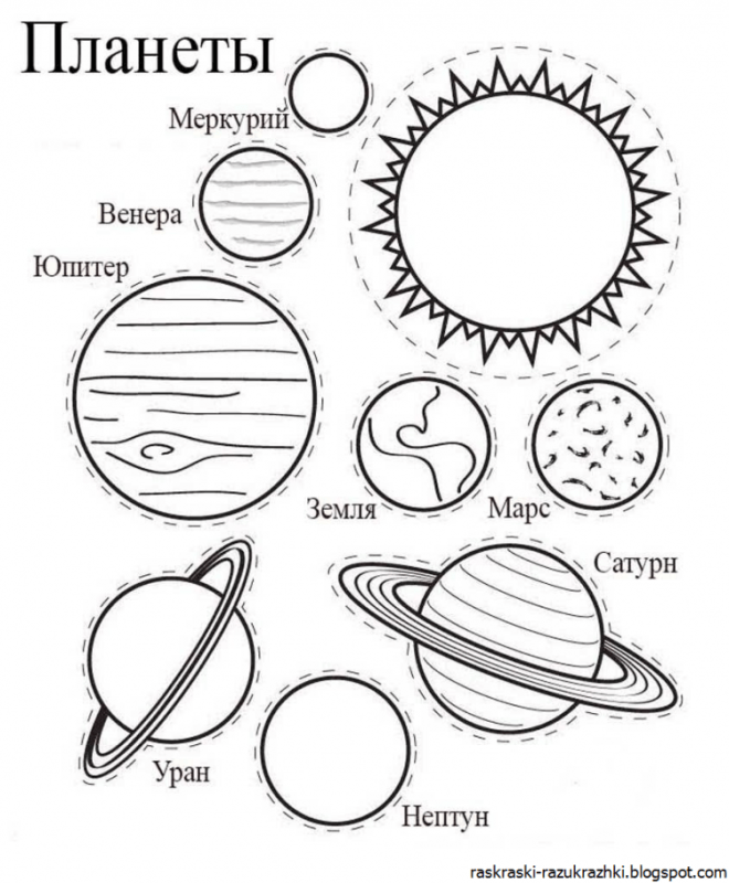 Планеты солнечной системы задания для дошкольников