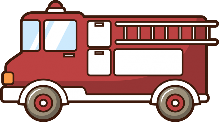 Шаблон пожарной машины для детей