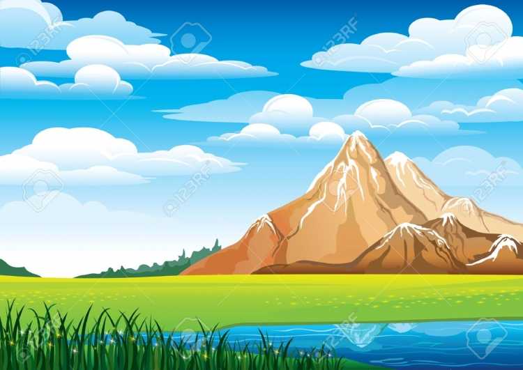 Детский фон горы