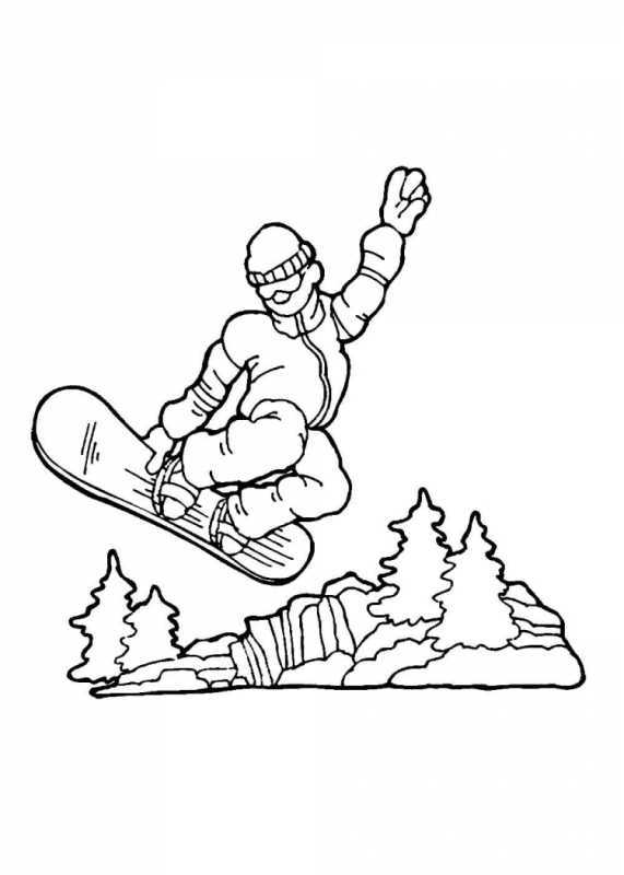 Раскраска зимний спорт