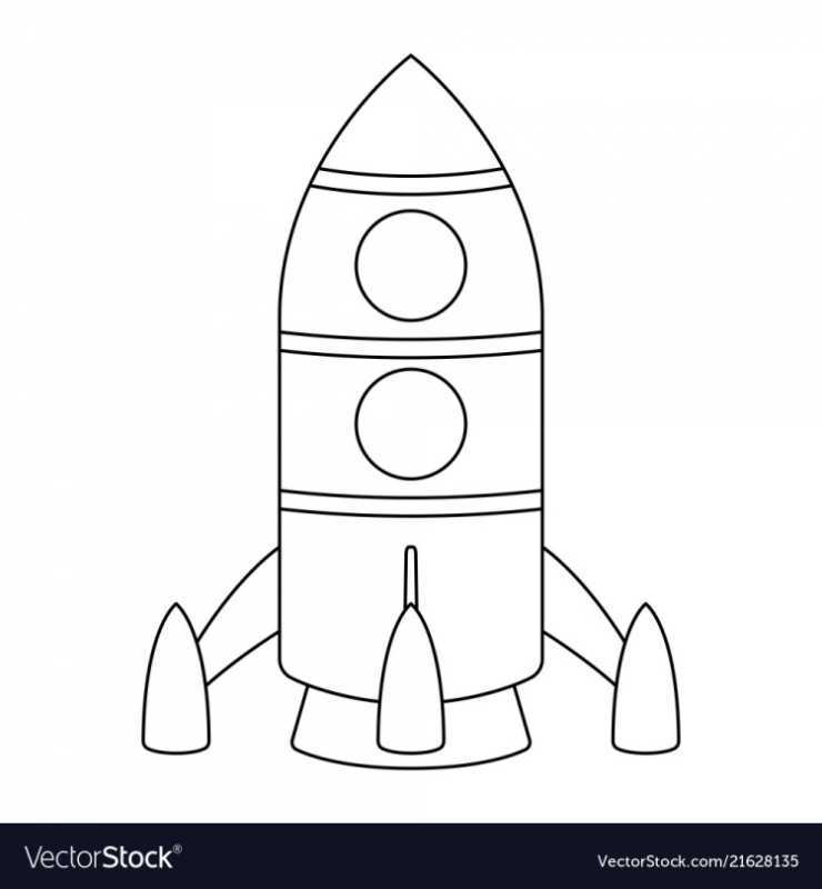 Ракета раскраска