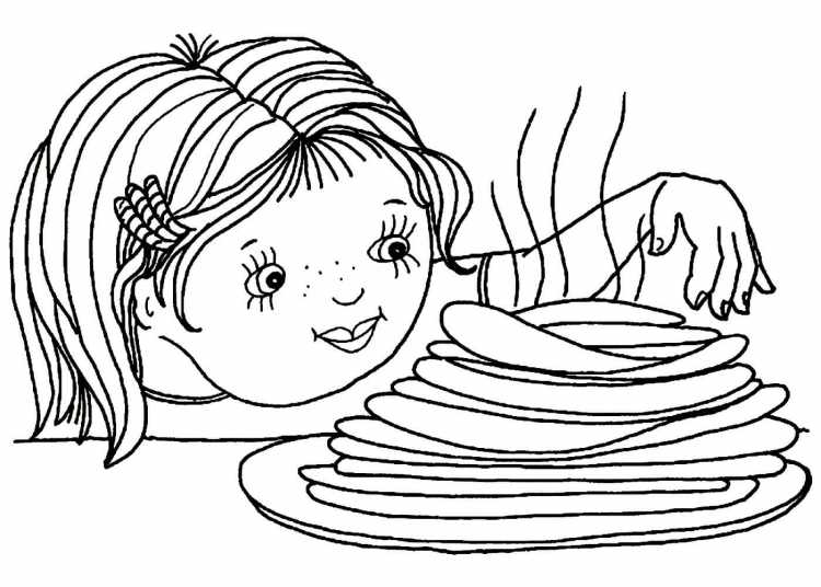 Раскраска Масленица для детей