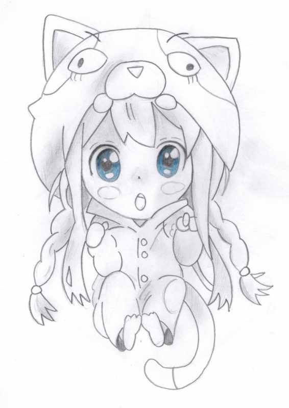 Анимешные животные для срисовки