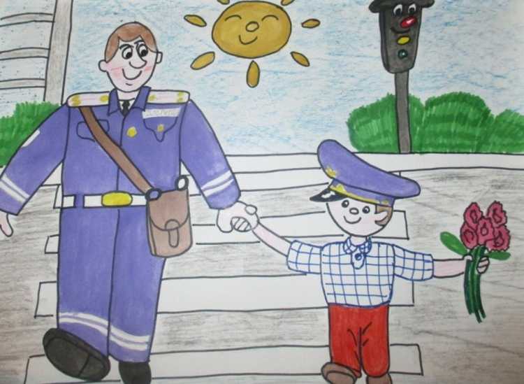 Рисунки на тему полиция спешит на помощь