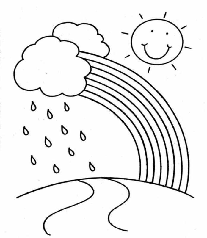 Детские раскраски Радуга