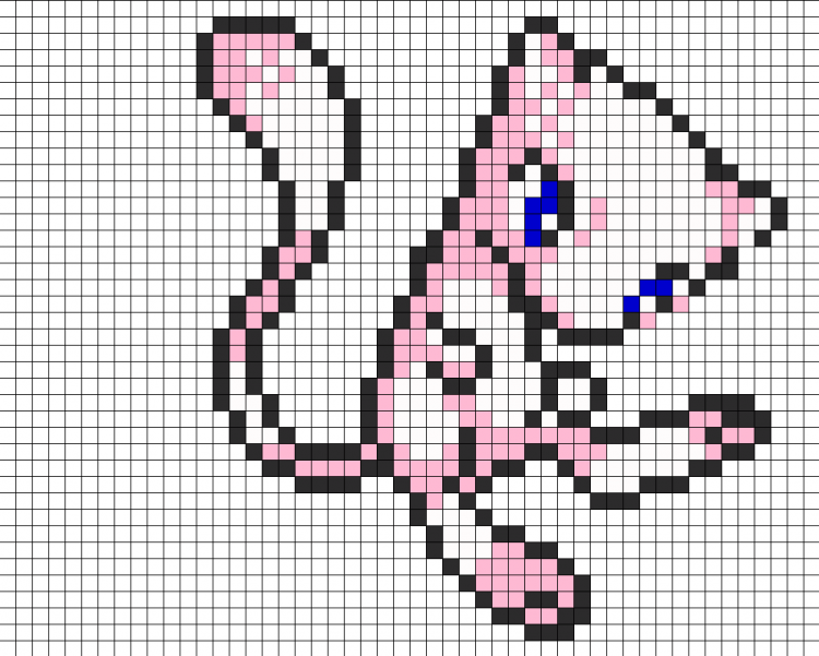 Рисование по клеточкам покемоны легко