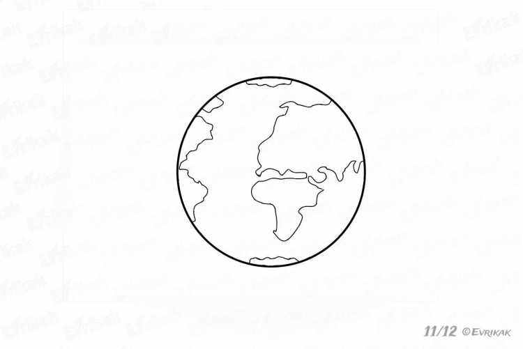 Макет земли для раскрашивания