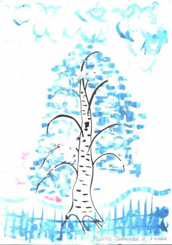 Березовый лист раскраска