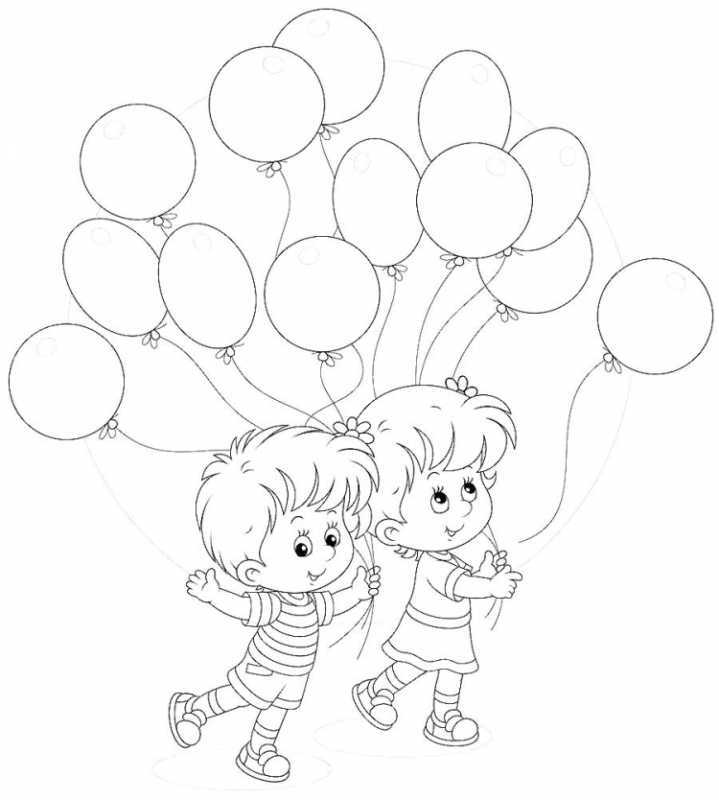 Разноцветные шарики раскраска