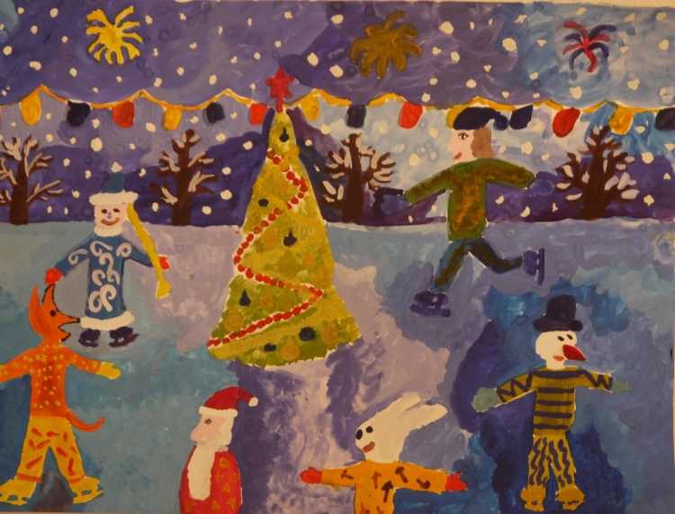 Изо тема новый год