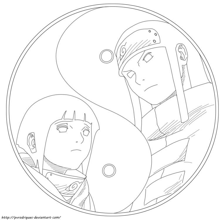 Раскраски Наруто Неджи